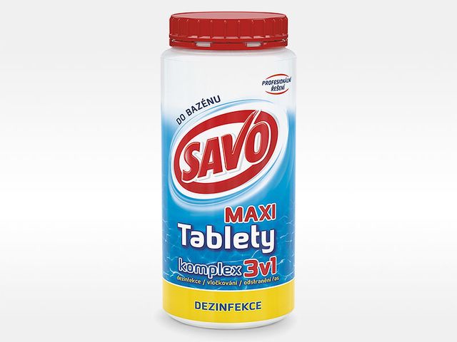 Obrázek produktu SAVO bazén chlor. tablety 3v1 maxi komplex 1,4 KG