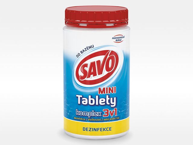 Obrázek produktu SAVO bazén chlor. tablety 3v1 mini komplex 0,8 KG