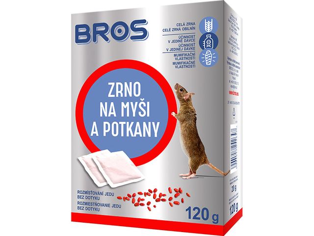 Obrázek produktu Zrno na myši, krysy a potkany 120 g, BROS