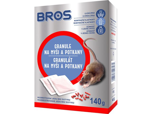Obrázek produktu Granule na myši, krysy a potkany 140 g, BROS