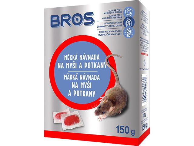 Obrázek produktu Návnada měkká na myši, krysy a potkany 150 g, BROS