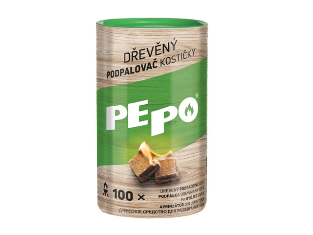 Obrázek produktu PE-PO dřevěný podpalovač kostičky 100 ks FSC