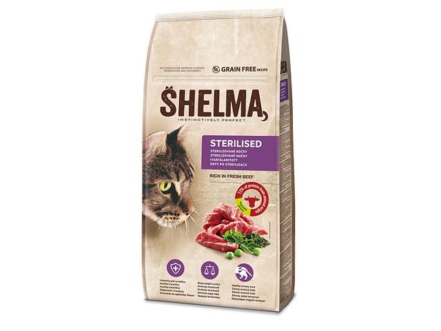 Obrázek produktu Granule Shelma cat Freshmeat sterilised beef grain free 8kg