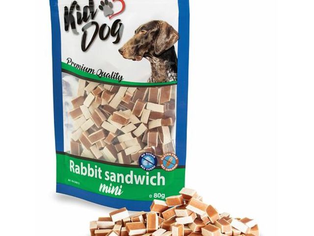 Obrázek produktu Pamlsek KIDDOG MINI králičí sendvič 80 g