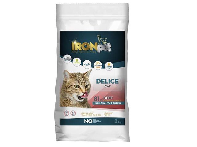 Obrázek produktu Granule pro kočku IRONpet Delice hovězí 2kg