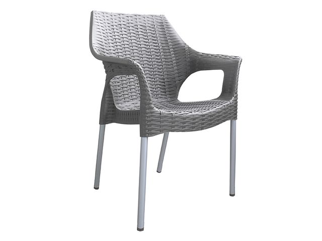 Obrázek produktu Židle plastová BELLA, hliníkové nohy, mocca