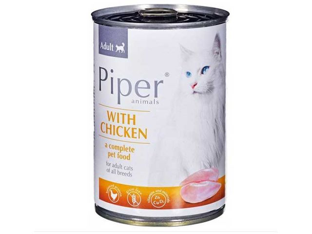 Obrázek produktu Konzerva pro kočky PIPER s kuřecím masem 400g