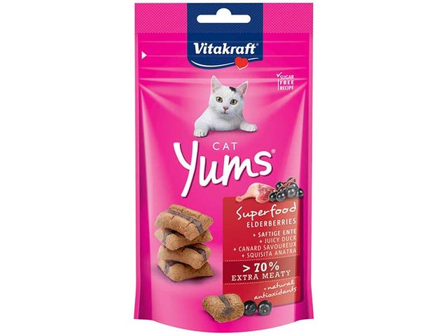 Obrázek produktu Pamlsek pro kočky Cat Yums Superfood bezinky 40g