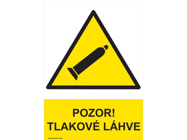 Obrázek produktu Fólie - Pozor! Tlakové láhve (žlutá)