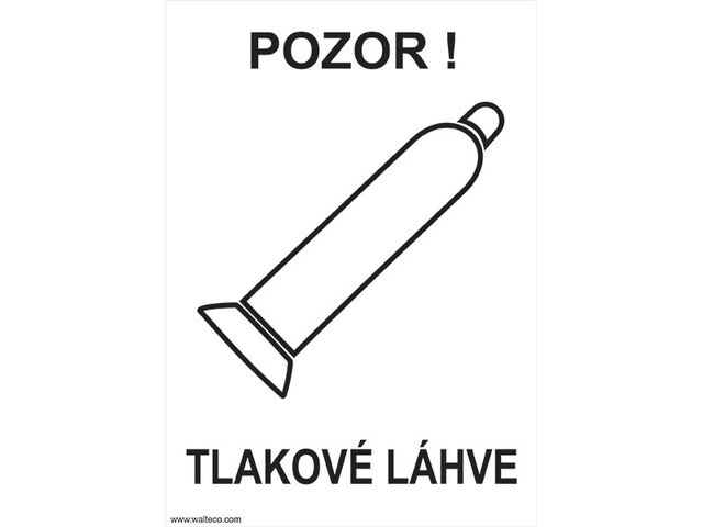 Obrázek produktu Fólie - Pozor! Tlakové láhve (bílá)