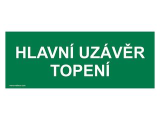 Fólie - Hlavní uzávěr topení