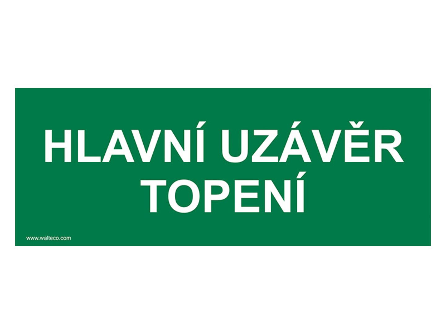 Fólie - Hlavní uzávěr topení