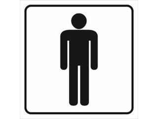 Fólie inverzní/transparentní - WC Muži