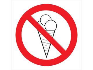 Fólie - Zákaz vstupu se zmrzlinou - symbol