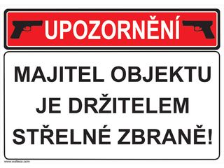Samolepka - Držitel střelné zbraně