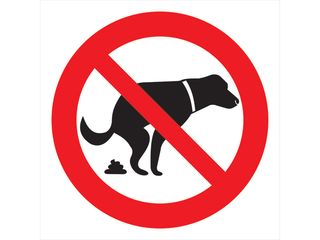 Plast - Zákaz venčení psů - symbol