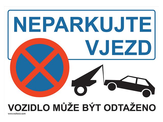 Obrázek produktu Plast - Neparkujte vjezd - zákaz zastavení