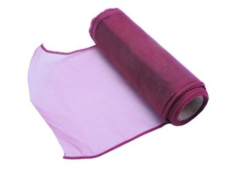 Organza obšitá délka 9m, šířka 15cm, bordó