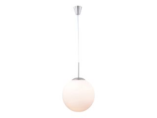 Svítidlo závěsné Balla 1 x E27 / 60 W, kov, sklo satin. opál,barva niklová matná