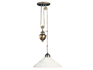 Lustr závěsný s kladkou Marian 1 x E27 max. 100 W, 185 cm od stropu,bronzová,kov