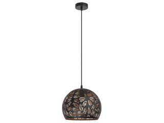 Lustr závěsný Manorca 1 x E27 max. 40 W, 100 cm od stropu, barva černá-zlatá,kov