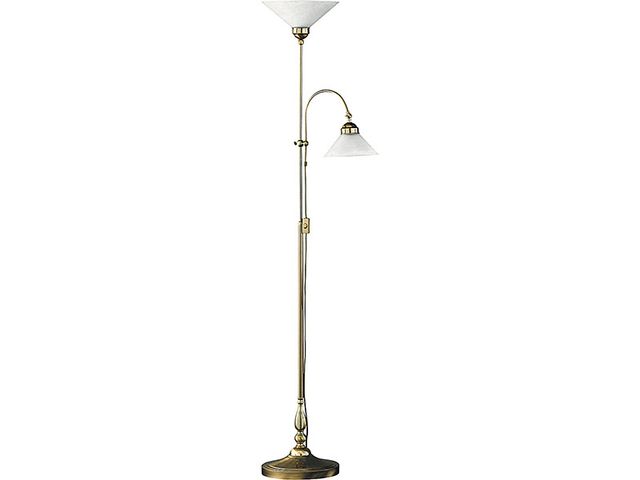 Obrázek produktu Lampa stojací Marian 2 x E27 max. 60 W, v. 180 cm, barva bronzová, kov, sklo