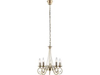 Svítidlo závěsné Truncatus 5 x E14 / 40 W, kov, barva starožitná mosaz