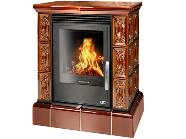 Obrázek produktu Kamna kachlová ABX Helvetia KP I, hnědá, kachlový sokl, 7kW