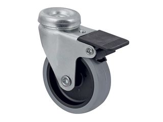 Kolečko přístrojové pro tvrdé podlahy, otočné s brzdou, pr. 75mm