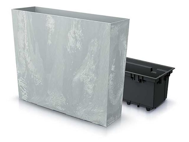 Obrázek produktu Truhlík vysoký Urbi Case Beton Effect T, sv. šedý, 58x18x50cm