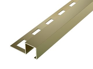 Lišta ukončovací Q, pravidelná, hliník elox titan, v: 10mm, d: 2,5m