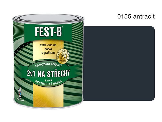 Obrázek produktu Fest-B S2141 antikorozní nátěr 0155 antracit 0,8 kg