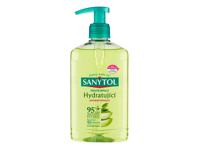 Obrázek produktu Sanytol tekuté mýdlo hydratující antibakteriální, aloe vera a bio zelený čaj 250ml