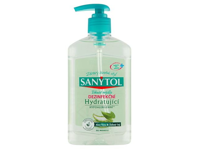 Obrázek produktu Sanytol tekuté mýdlo dezinfekční hydratující aloe vera a zelený čaj 250 ml