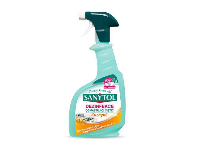 Obrázek produktu Sanytol dezinfekční odmašťující čistič kuchyně citrusové plody 500 ml