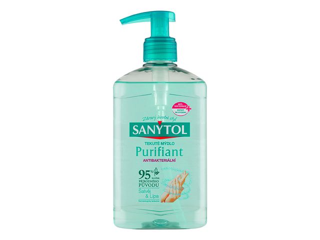 Obrázek produktu Sanytol Pirifiant tekuté mýdlo antibakteriální, šalvěj a lípa 250ml