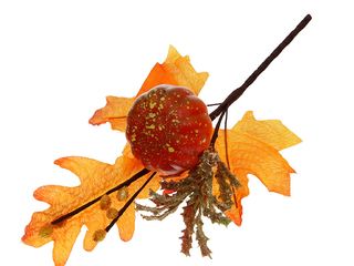 Větvička podzimní s dýní a mahonem, střední, umělá