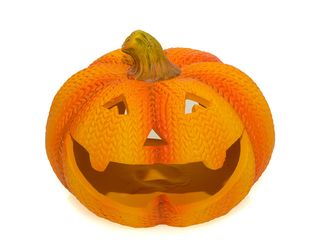 Dýně keramická vrásčitá na svíčku 10,3cm