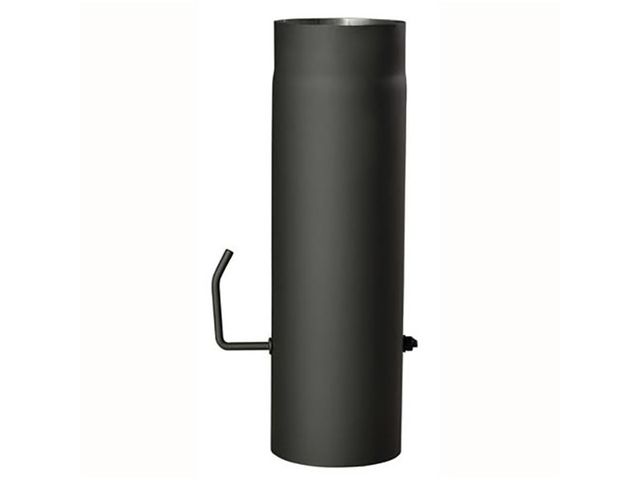Obrázek produktu Roura kouřová s klap.150mm/500mm, t.1,5mm, černá