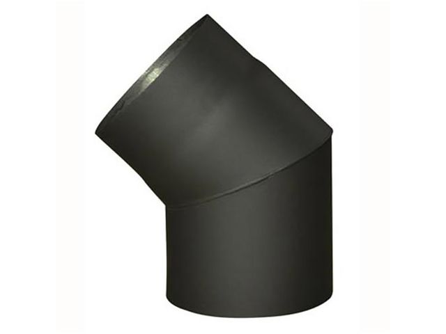 Obrázek produktu Koleno kouřové Ø130mm/45st., tl.1.5mm, černé