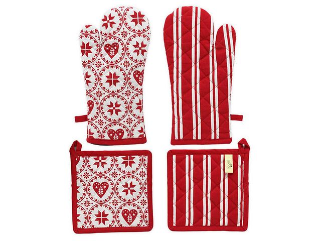 Obrázek produktu Chňapka s magnetem a podložka HOME ELEMENTS 18x32 + 20x20 cm, Srdce