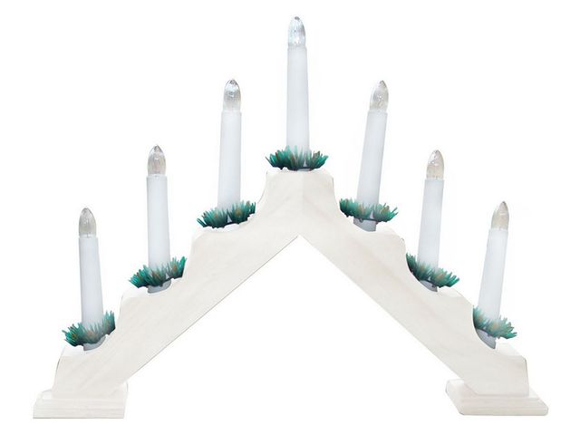 Obrázek produktu Svícen el. vánoční jehlan bílá, 7 svíček