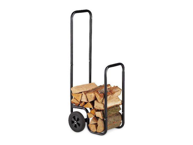 Obrázek produktu Vozík pojízdný na dřevo, černý, 110x45x38cm, nosnost 60kg
