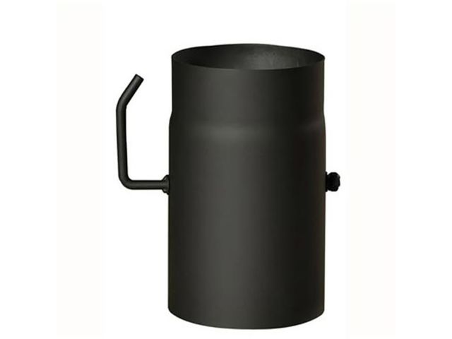 Obrázek produktu Roura kouřová s klap.125mm/250mm, t.1,5mm, černá