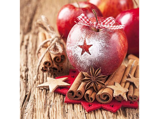 Obrázek produktu Ubrousky vánoční 33x33cm jablíčko+skořice