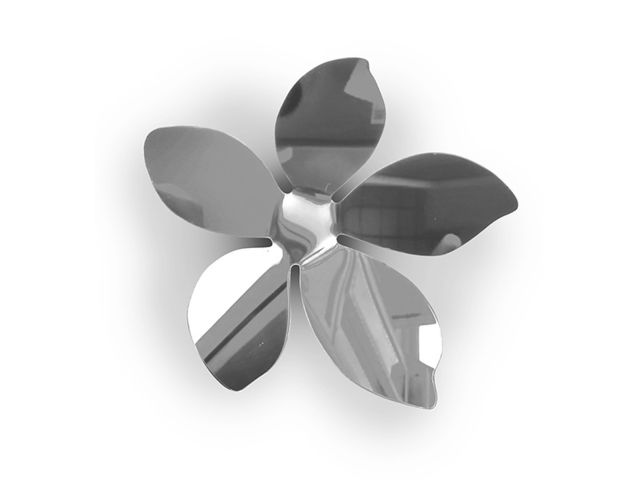 Obrázek produktu Dekorace samolepicí 3D, Stříbrné květy, 8 ks v balení
