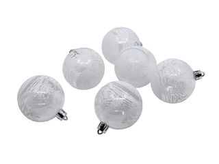 Koule transparentní malované 6ks, 6cm