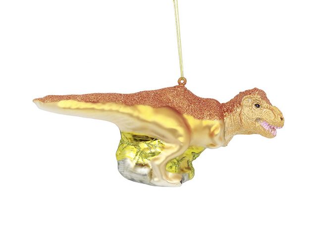 Obrázek produktu Tyrranosaurus Rex skleněný závěsný oranžový, 17cm