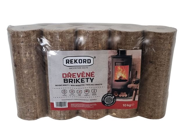 Obrázek produktu Brikety dřevěné válec ROUND, buk, 10kg (bal.5ks)