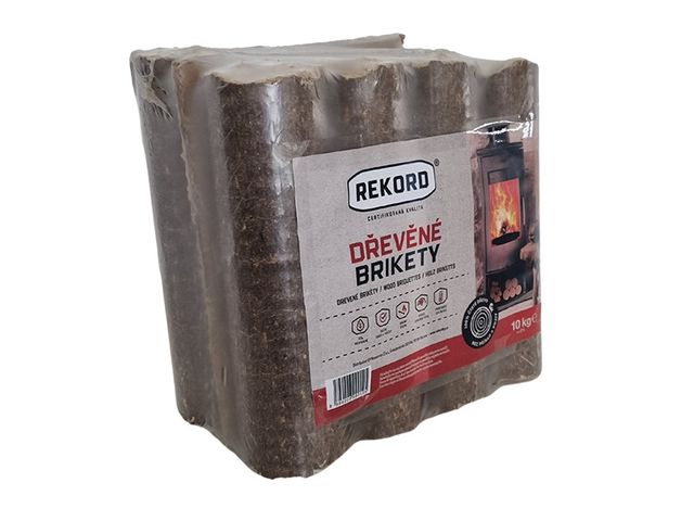 Obrázek produktu Brikety dřevěné válec ROUND, buk, 10kg (bal.8ks)
